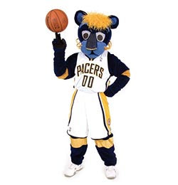 Pacers mascot - Boomer hall of fame for mascots