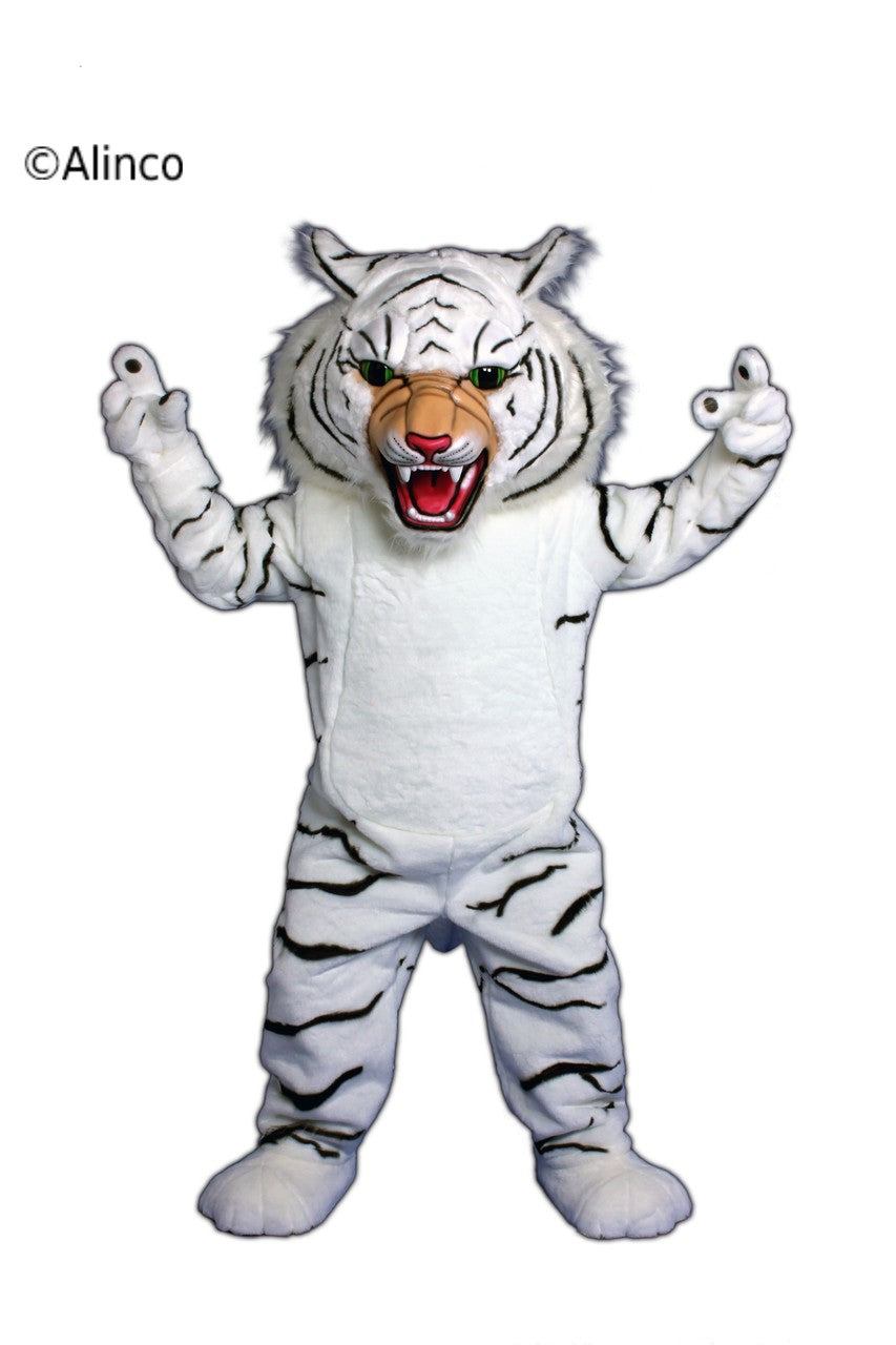 White Super Tiger Mascot Costume - SKU 198W