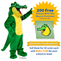 Crunch Gator Mascot Costume - SKU 424