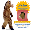 Billy the Bronco - Fierce Stallion Horse Mascot Costume - SKU 431